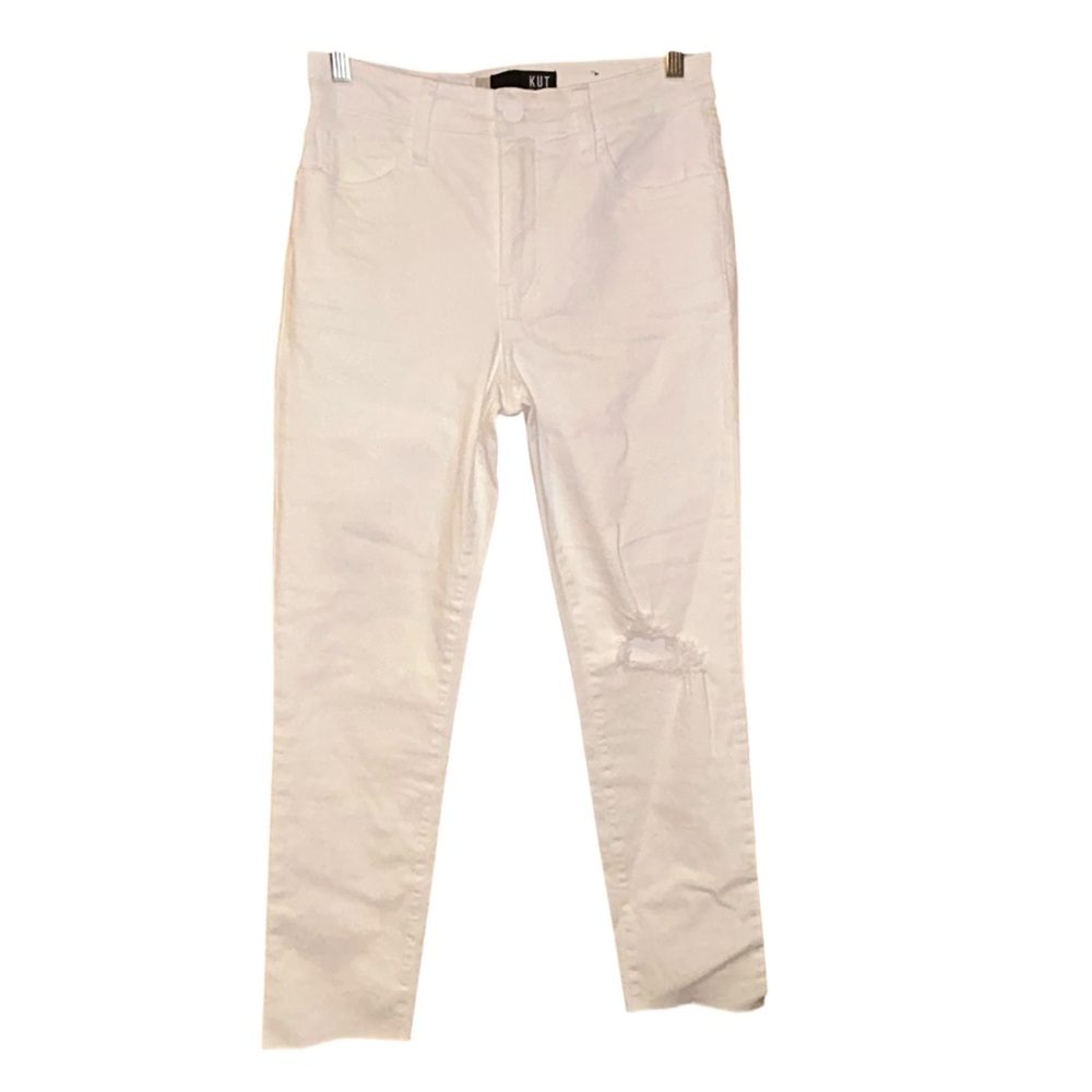 Kut‎ From The Kloth Reese Fab Ab High Rise Ankle Straight Leg Jeans White Size 2